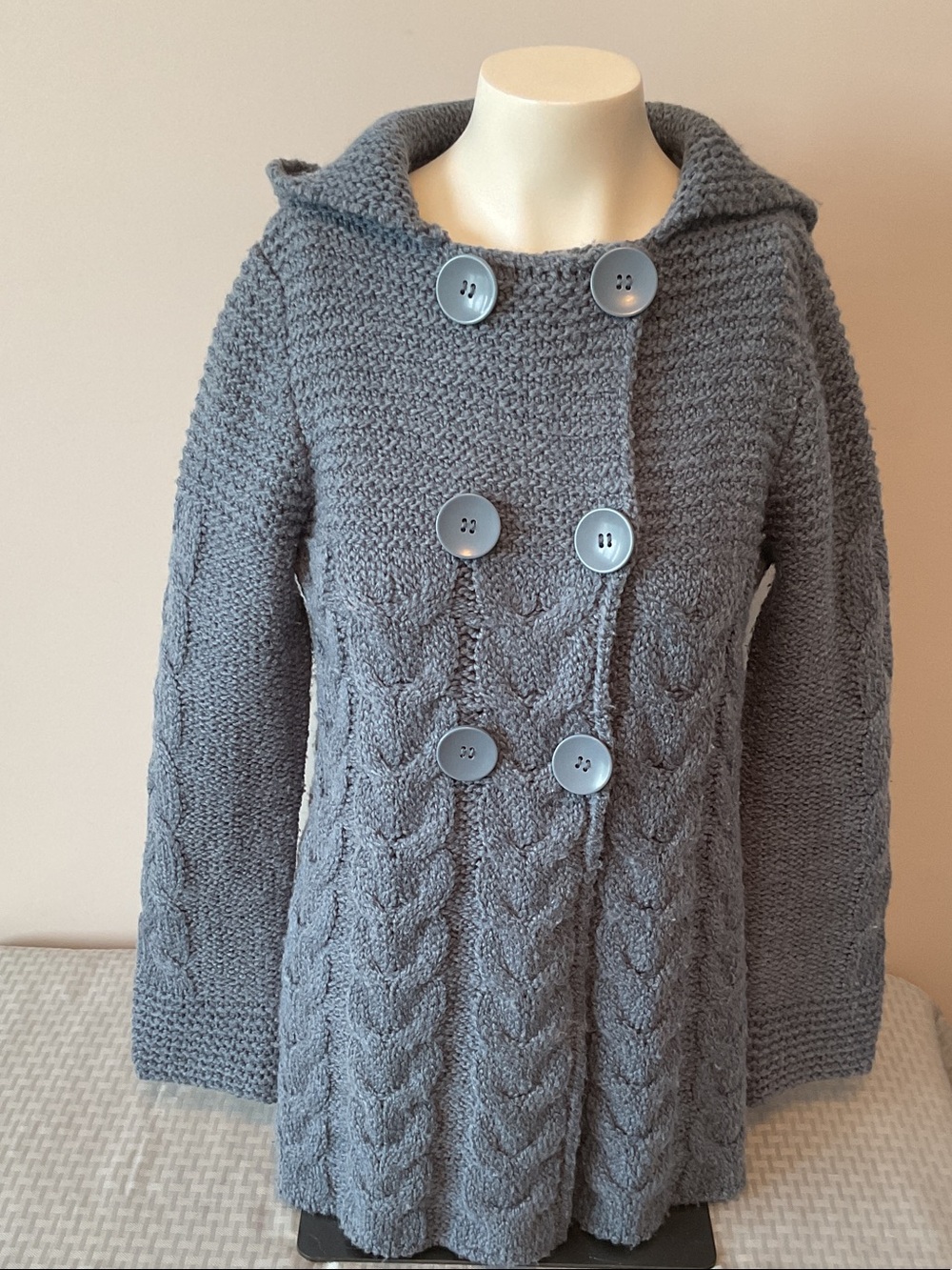 BCBGMaxAzria Hooded Double-Breasted Cardigan - Picture 2 of 8